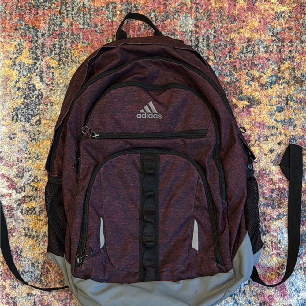 Adidas Burgundy Backpack